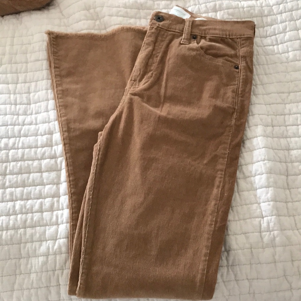 Brown corduroy bell bottom pants